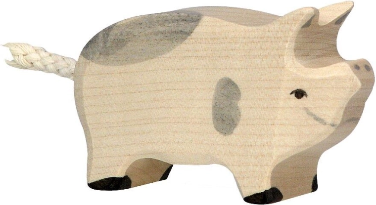 Holztiger plettet pattegris – 1 stk.