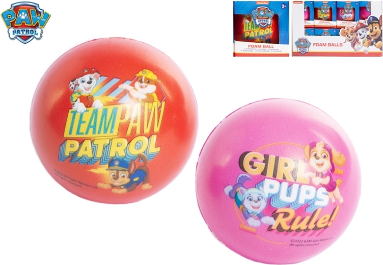 Skumgummibold PAW PATROL 7,5 cm til børn