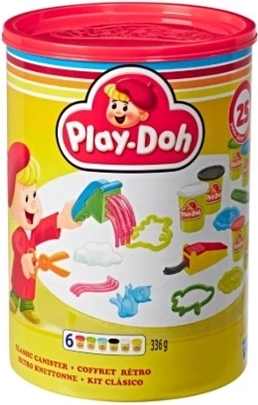 Play-Doh klassisk retrodåse med sæt med 25 dele