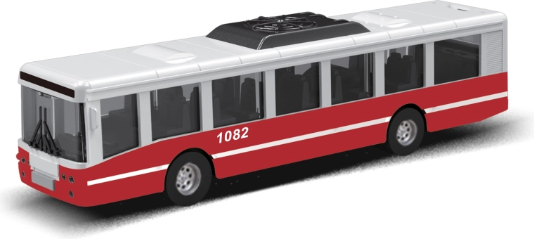 MHD-bus med svinghjul 16 cm – rød