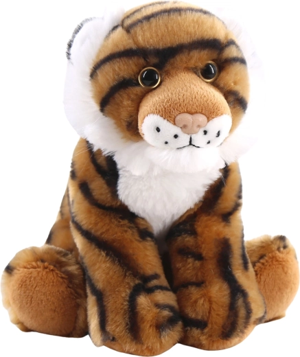 Sidende plysbamse tiger 21 cm