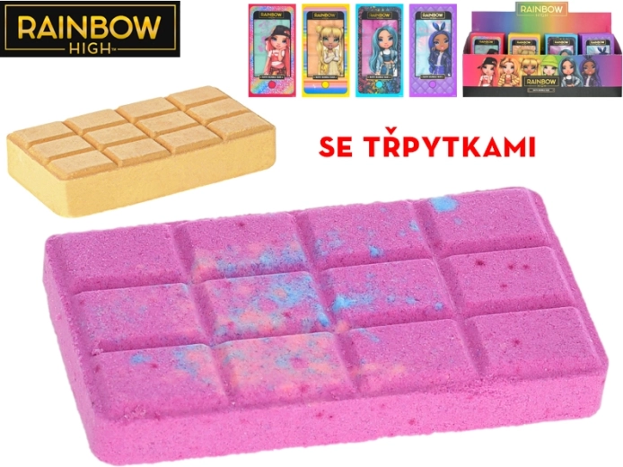 Rainbow High glitrende badebombe 13 × 7 cm, 4 farver