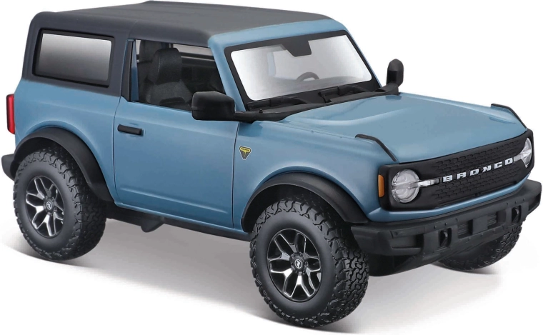 Maisto 2021 Ford Bronco Badlands, model 1:24 – blå