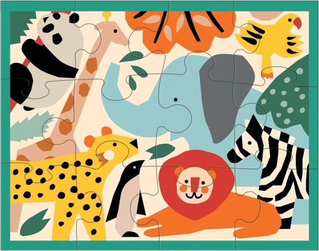 Mudpuppy puslespil dyrene i zoo 12 brikker