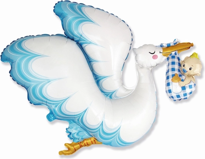Folieballon Stork Baby Boy