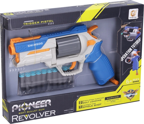 Pioneer revolver – pistol med skumprojektiler 25 cm