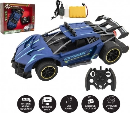 RC-bil Sport med dampeffekt, blå, 2,4 GHz