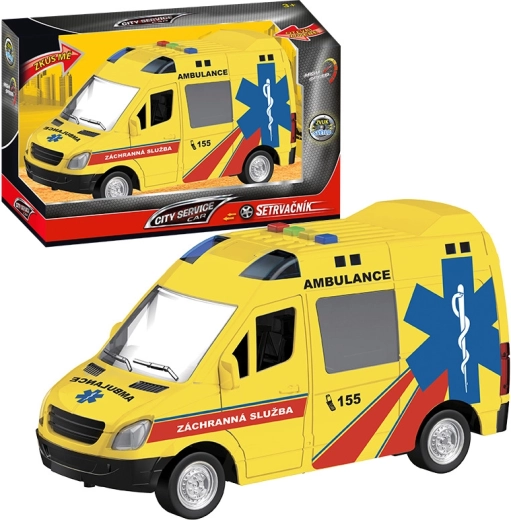 Ambulance med friktionsdrev 1:16