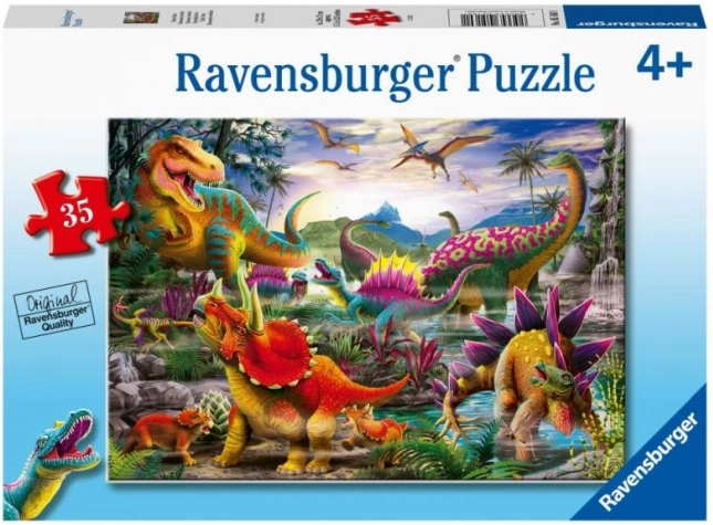 Ravensburger puslespil T‑Rex Terror 35 brikker