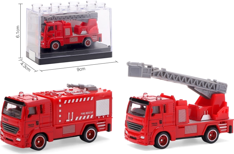 Metalmodel af brandbil 1:64 – flere varianter
