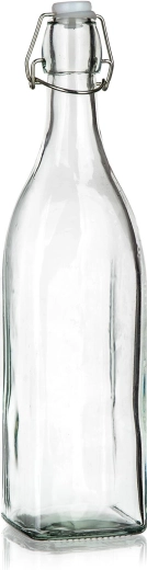 Glas firkantet flaske med patentlukning 950 ml Yara
