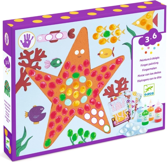 Djeco kreativt sæt til fingermaling Dots and Fish