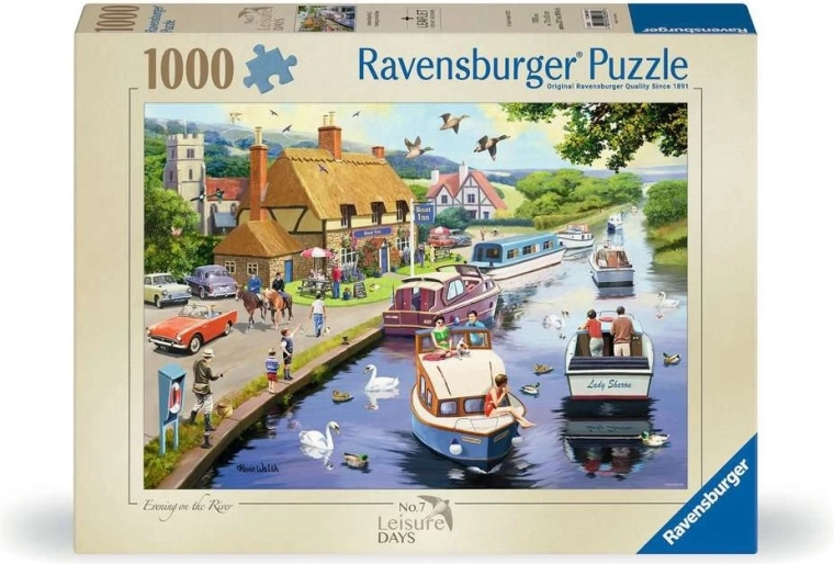 Ravensburger-puslespil Leisure Days nr. 7: Aften ved floden, 1000 brikker