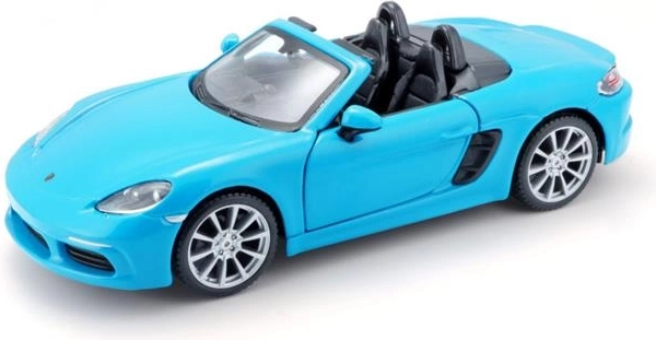 BBU Porsche 718 Boxster blå bilmodel i målestoksforholdet 1:24