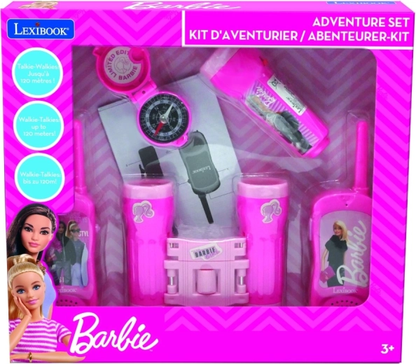 Barbie eventyrsæt med walkie-talkies, kikkert, lommelygte og kompas
