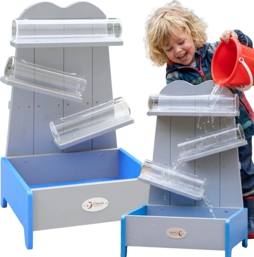 Classic World træ vandkaskade med rør og beholder