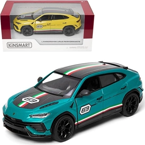 Metalmodel af Lamborghini Urus Performante i racerdesign