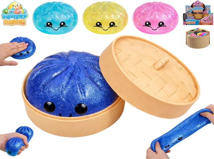 Squishy dumpling antistress-legetøj sugar 9 cm (mix farver)