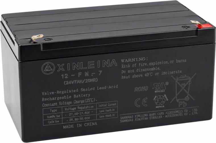 Gel AGM-batteri 24 V 7 Ah