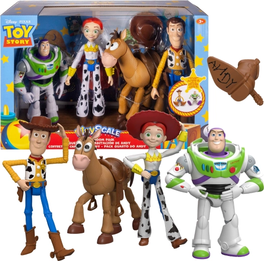 Disney Pixar Toy Story 5 sæt med actionfigurer: Woody, Jessie, Buzz Lightyear og mustang