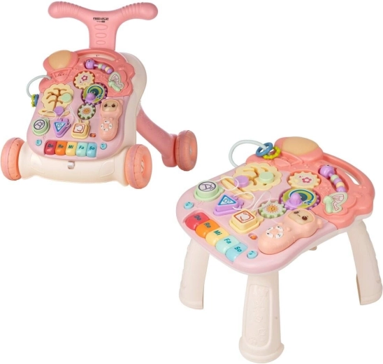 FreeON Free2Play Free2Play gåvogn og legebord Walk & Play 2i1 pink