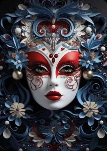 Diamantmaling – maske 30 × 40 cm