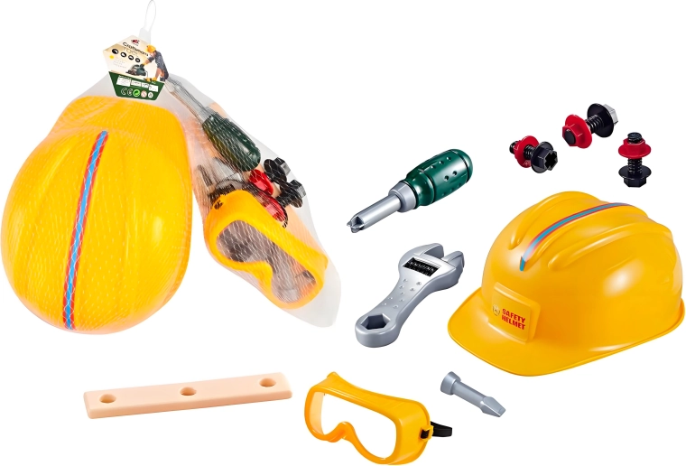Børneværktøjssæt med beskyttelseshjelm Sparkys