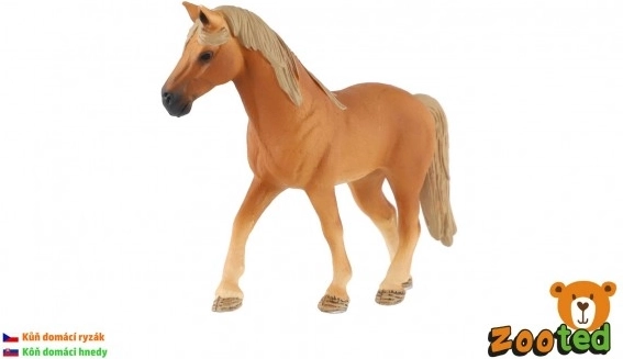 Plastmodel af brun hest 13 cm