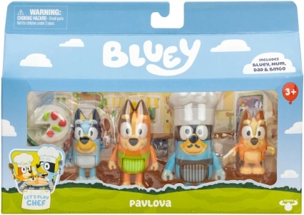 Sæt med Bluey-figurer Tid til dessert – 4 stk.