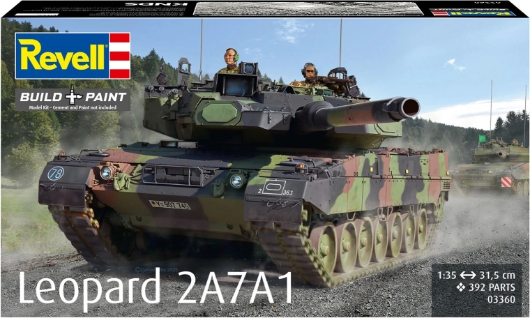 Plastikmodel af kampvognen Leopard 2A7A1