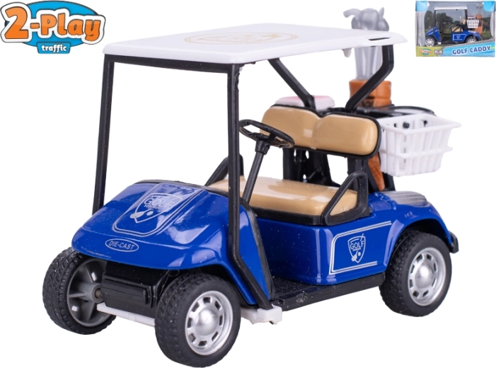 Golfvogn med golfkøller 2-Play Traffic, pull-back, 10 cm