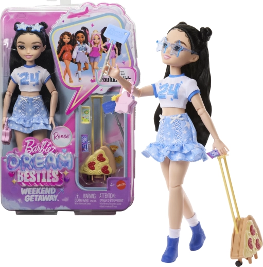 Barbie Dream Besties Renee – modedukke med tilbehør til weekendtur