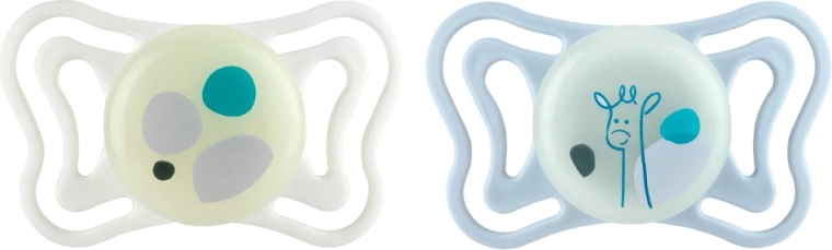 Chicco Physioforma Light silikone ortodontiske sutter neutral 2–6 m, 2 stk.