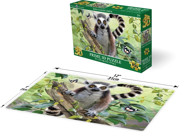 3D-puslespil lemur 100 brikker