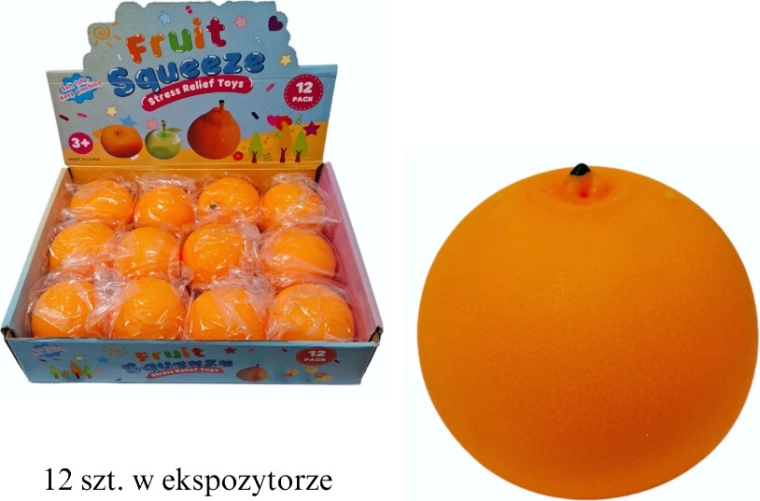 Antistress klemmebold appelsin - 1 stk.
