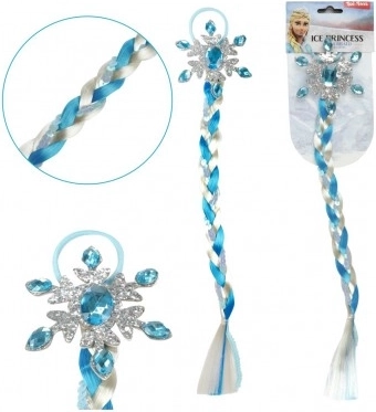 Isprinsesse Flettet Hårstykke med Pailletter