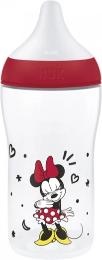 Sutteflaske NUK Perfect Match med temperaturkontrol Disney Minnie 260 ml rød