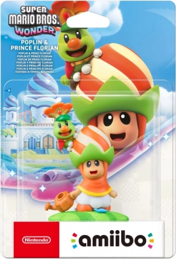 Amiibo Super Mario Bros. Wonder Poplin og prins Florian