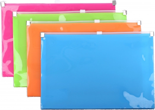 Mappe med lynlås 24 × 18,5 cm