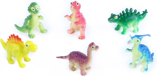 Glade dinosaurer sæt 6 stk.
