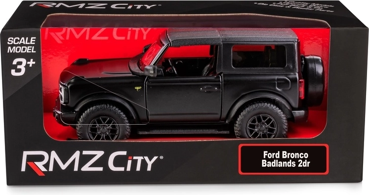 Metalmodel af bilen Ford Bronco Badlands 2023 1:32/39 mat sort