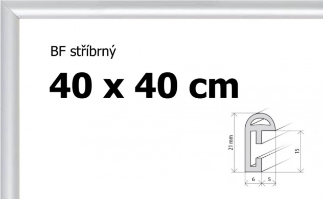 Plastikramme 40 × 40 cm – sølvfarvet