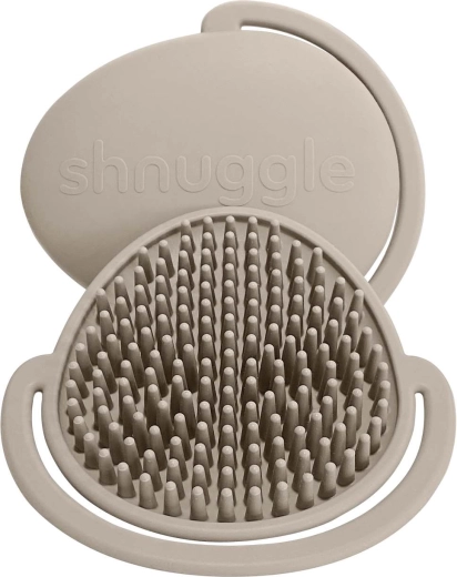 Shnuggle baby silikonebørste taupe