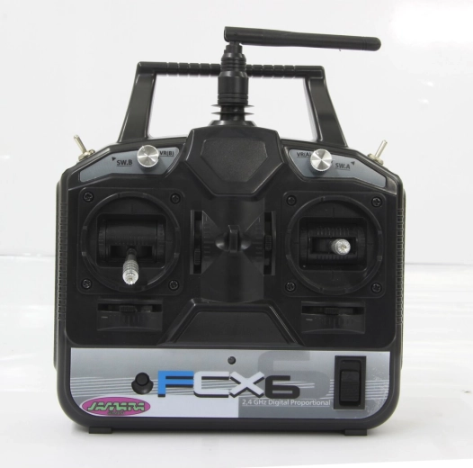 Jamara FCX6-sender 2,4 GHz, gas til venstre (B-stock) i pose – 1 stk.