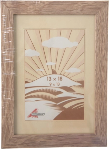 Træfotoramme i beige 13 × 18 cm