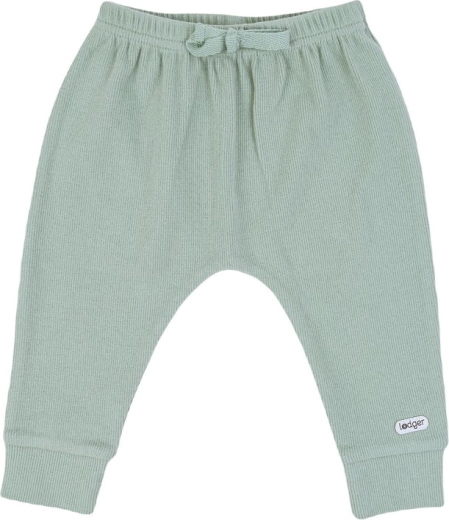 Lodger børne-sweatpants jogger nomad rib silt green, str. 56