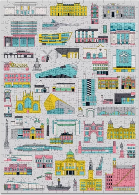 Puslespil med Bygninger 500 Brikker fra Cloudberries