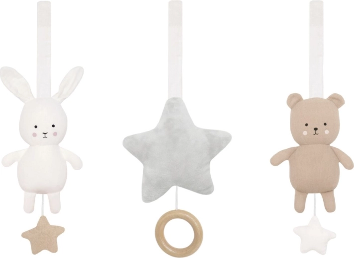 Jabadabado tekstillegetøj til aktivitetsstativ teddy & bunny