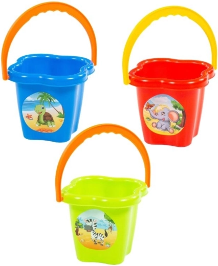 Plastspand til børn i blomsterform med dyremotiv - 1 stk.