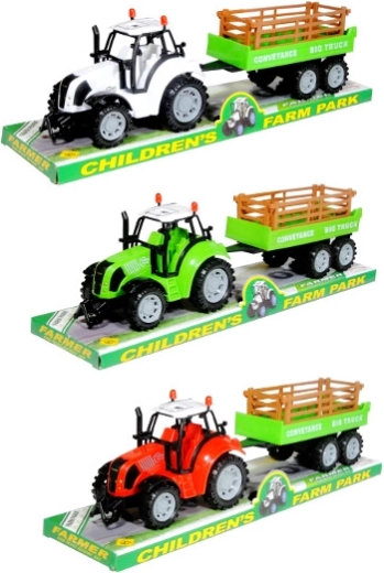 Plasttraktor med trailer - 1 stk.